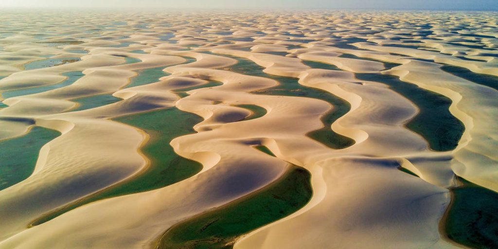 Wisata Alam Di Taman Nasional Lençóis Maranhenses Brazil Dengan Danau Musim